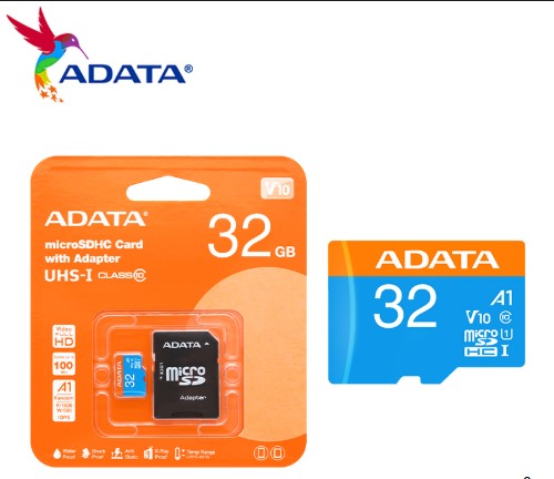 ADATA 威剛 32G 100MB/s microSDHC UHS-I V10 記憶卡-附轉卡