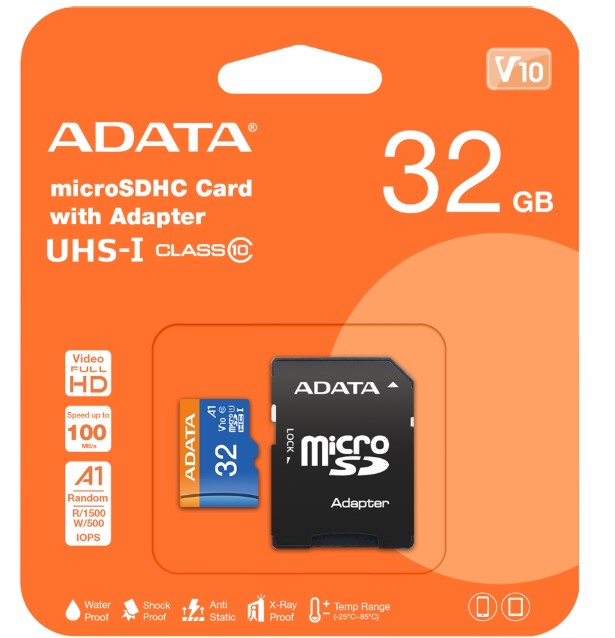 ADATA 威剛 32G 100MB/s microSDHC UHS-I V10 記憶卡-附轉卡:圖片 2